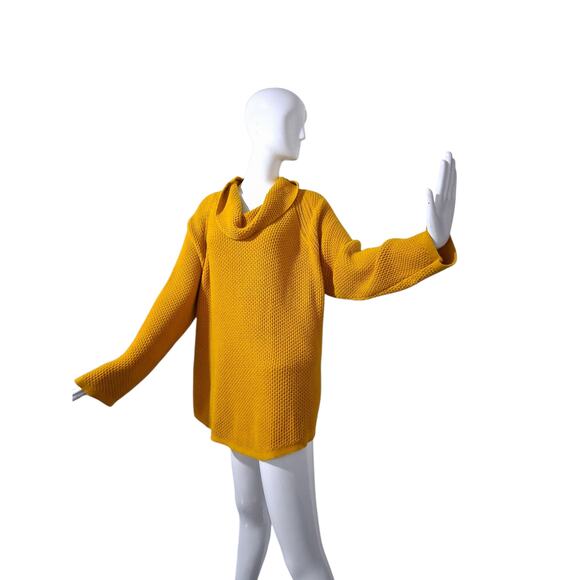 Eight Eight Eight Womens size 2X Waffle Knit Slouchy Oversized Cowl Neck Sweater - Picture 3 of 10